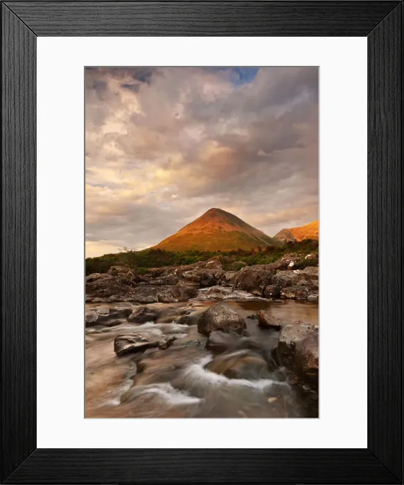 Framed Print : Europe, Scotland, Skye Island, Sligachan at sunset Framed Print : Europe, Scotland, Skye Island, Sligachan at sunset