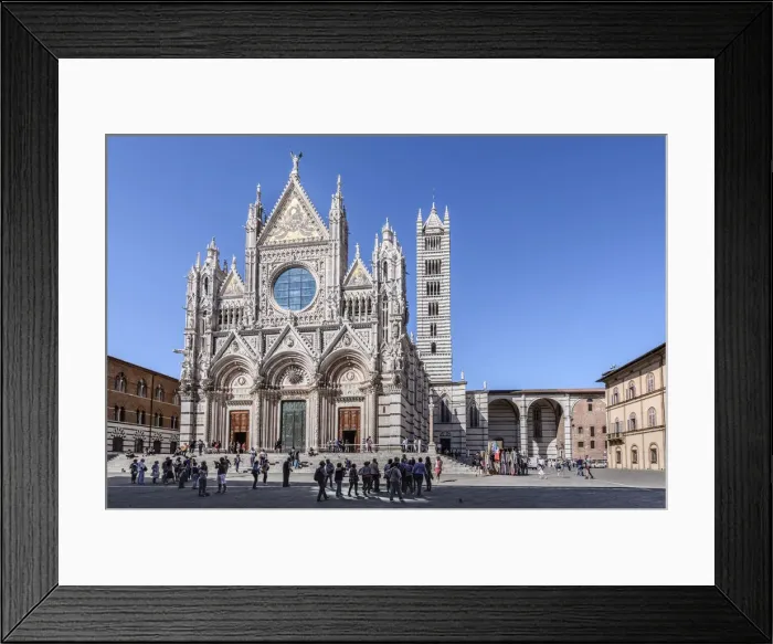 Framed Print : Tourists in front of the Cathedral of Siena. Europe. Italy. Tuscany. Siena Framed Print : Tourists in front of the Cathedral of Siena. Europe. Italy. Tuscany. Siena