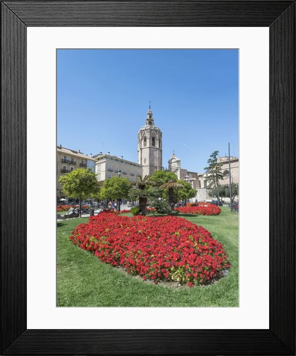 Framed Print : Spain, Valencia, Placa de la Reina (Queens Place) in Spring Framed Print : Spain, Valencia, Placa de la Reina (Queens Place) in Spring