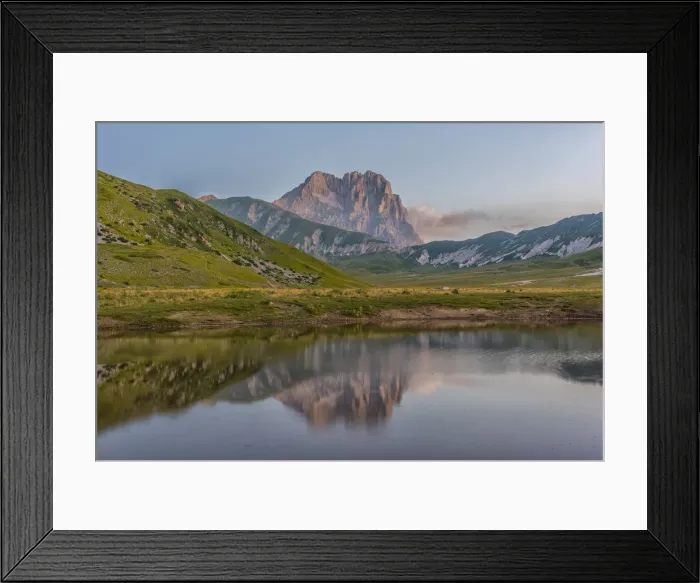 Framed Print : Italy, Abruzzo, Gran Sasso e Monti della Laga National Park, Mt Corno Grande and lake Framed Print : Italy, Abruzzo, Gran Sasso e Monti della Laga National Park, Mt Corno Grande and lake