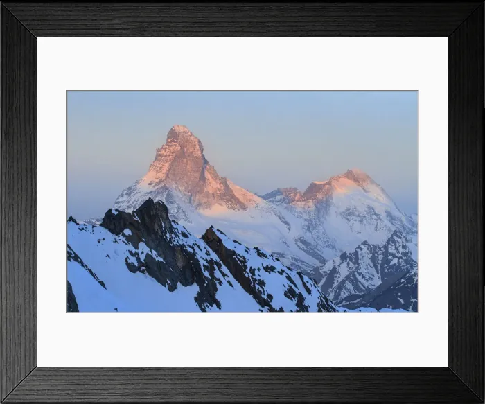 Framed Print : Matterhorn from the Dom de Mischabel glacier at sunrise. Switzerland, Europe Framed Print : Matterhorn from the Dom de Mischabel glacier at sunrise. Switzerland, Europe