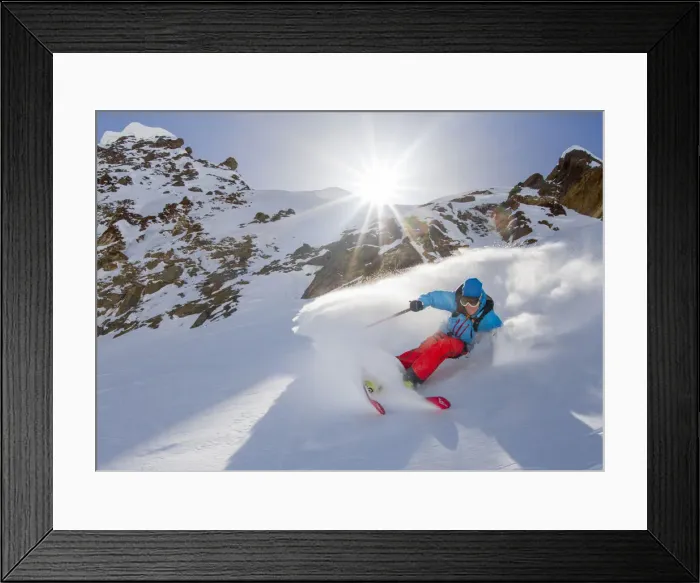 Framed Print : Ski mountaineering in the Alps, Lombardy, Italy Framed Print : Ski mountaineering in the Alps, Lombardy, Italy