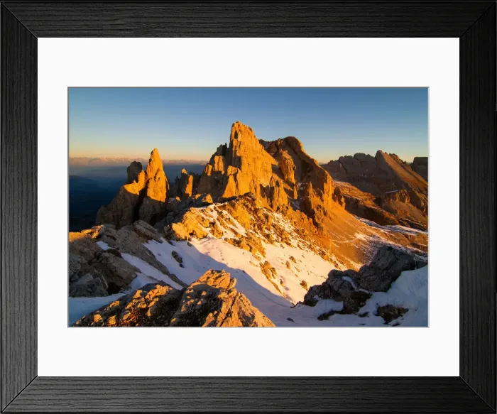 Framed Print : Latemar group at sunrise. Val di Fassa, Trentino Alto Adige, Italy