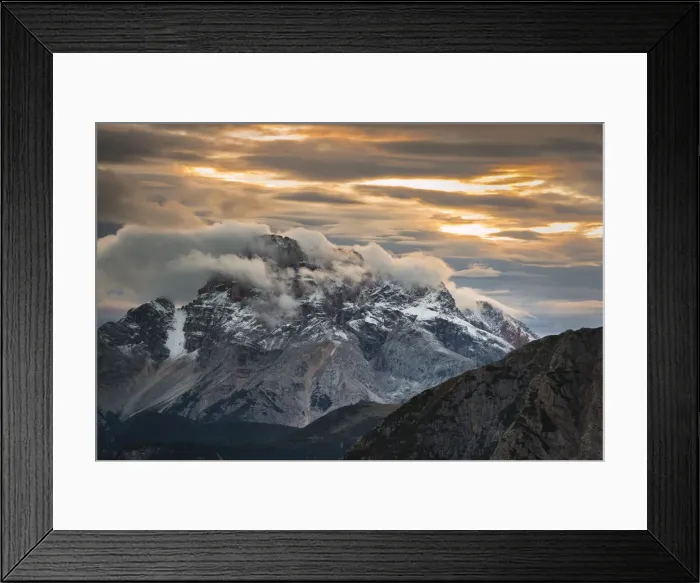 Framed Print : A view of Croda Rossa di Sesto at sunset, Bolzano, Belluno, Trentino Alto Adige, Veneto Framed Print : A view of Croda Rossa di Sesto at sunset, Bolzano, Belluno, Trentino Alto Adige, Veneto