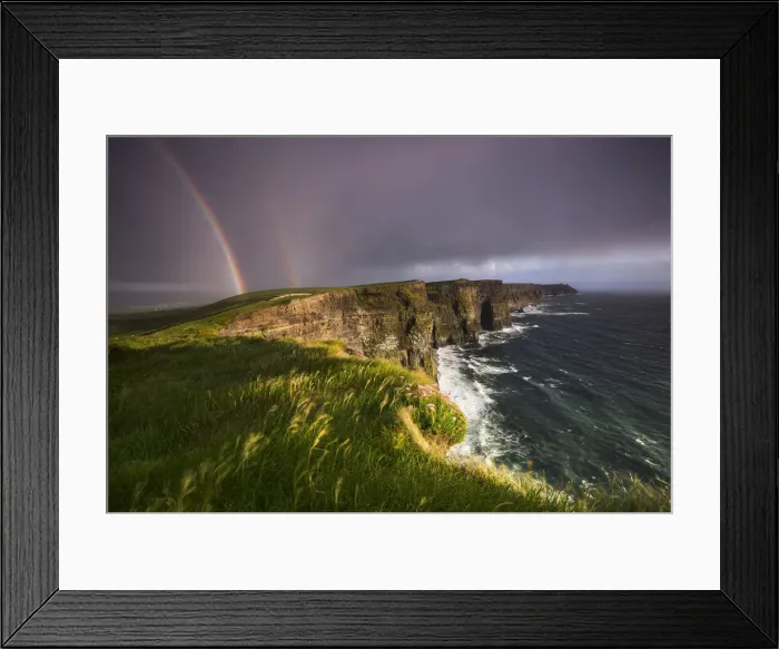 Framed Print : Rainbow at Cliffs of Moher, Doolin, Clare, Ireland, Northern Europe Framed Print : Rainbow at Cliffs of Moher, Doolin, Clare, Ireland, Northern Europe