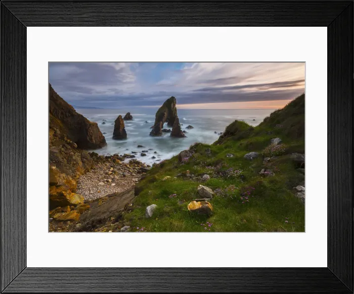 Framed Print : Arch Stack at sunset, Crohy Head, Dungloe, Maghery, Donegal, Ireland, Northern Europe Framed Print : Arch Stack at sunset, Crohy Head, Dungloe, Maghery, Donegal, Ireland, Northern Europe