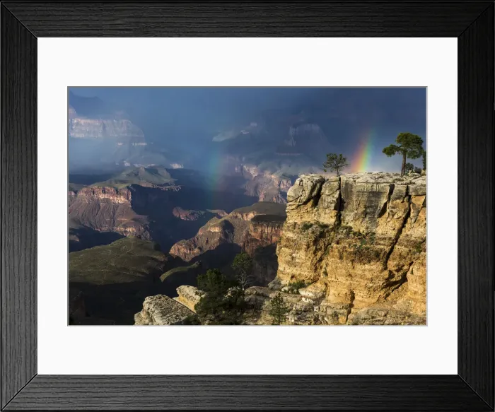Framed Print : Rainbow at Grand Canyon National Park, South Rim, The Village Point, Arizona, North Framed Print : Rainbow at Grand Canyon National Park, South Rim, The Village Point, Arizona, North