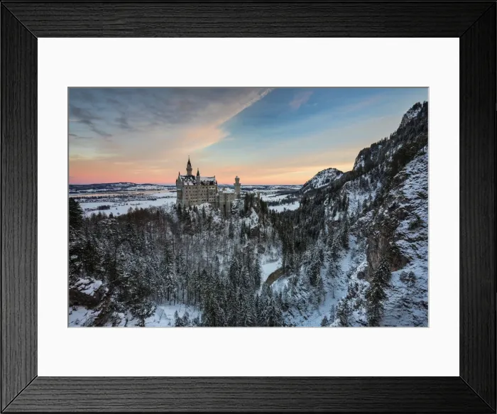 Framed Print : Neuschwanstein Castle in winter, Schwangau, Bavaria, Germany, Western Europe Framed Print : Neuschwanstein Castle in winter, Schwangau, Bavaria, Germany, Western Europe
