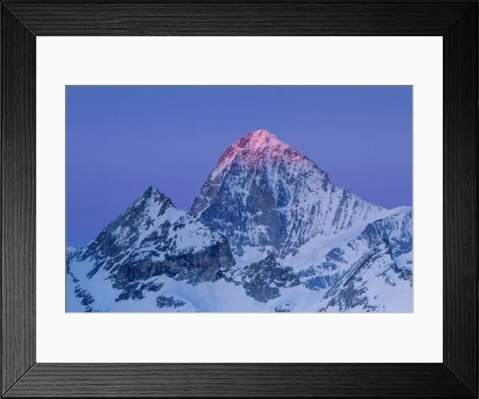 Framed Print : Dent Blanche at sunset from Pointe des Vignettes, Switzerland Framed Print : Dent Blanche at sunset from Pointe des Vignettes, Switzerland