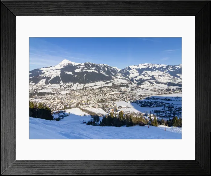 Framed Print : Kitzbuhel panoramic view during winter, Austria, Alps Framed Print : Kitzbuhel panoramic view during winter, Austria, Alps