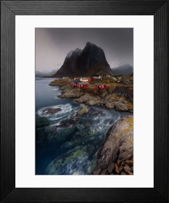 Framed Print : Iconic village Hamnoy, Lofoten Islands, Norway Framed Print : Iconic village Hamnoy, Lofoten Islands, Norway