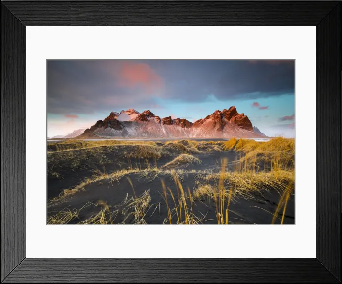 Framed Print : Vestrahorn at sunset, Stokksnes peninsula, Hofn, Austurland, Iceland Framed Print : Vestrahorn at sunset, Stokksnes peninsula, Hofn, Austurland, Iceland