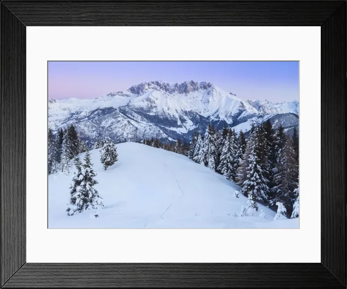 Framed Print : View of the Presolana during a winter sunrise from Monte Pora, Val Seriana, Bergamo Framed Print : View of the Presolana during a winter sunrise from Monte Pora, Val Seriana, Bergamo
