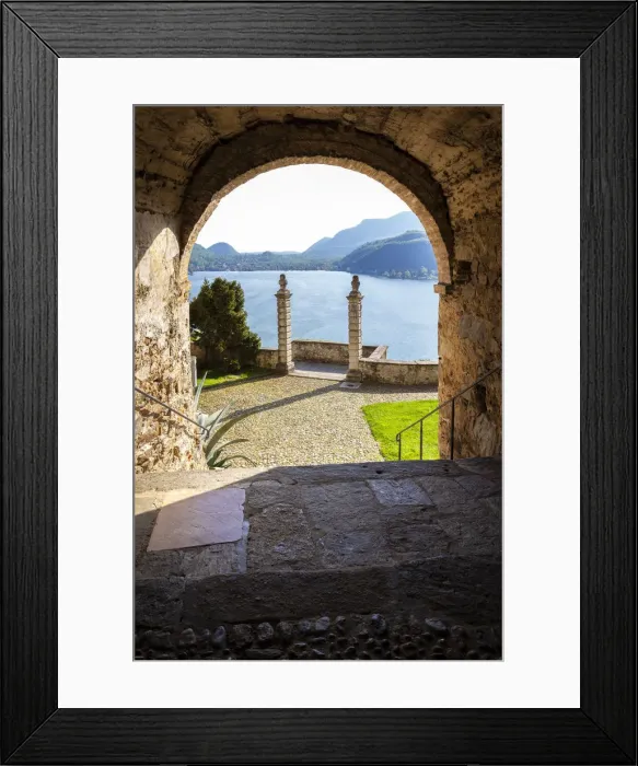 Framed Print : Stairs on an alley towards Lake Ceresio at the Oratorio di Sant Antonio di Padova Framed Print : Stairs on an alley towards Lake Ceresio at the Oratorio di Sant Antonio di Padova