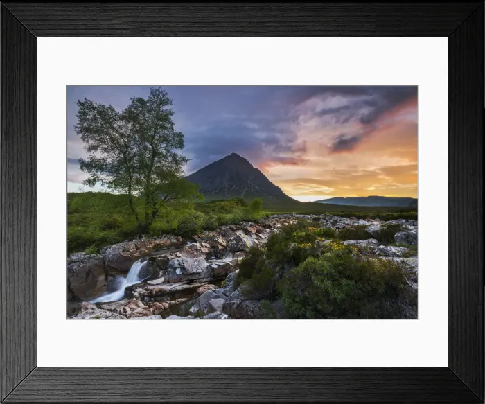 Framed Print : Buachaille Etive Mor at sunset, Glencoe, Highlands, Scotland, United Kingdom Framed Print : Buachaille Etive Mor at sunset, Glencoe, Highlands, Scotland, United Kingdom