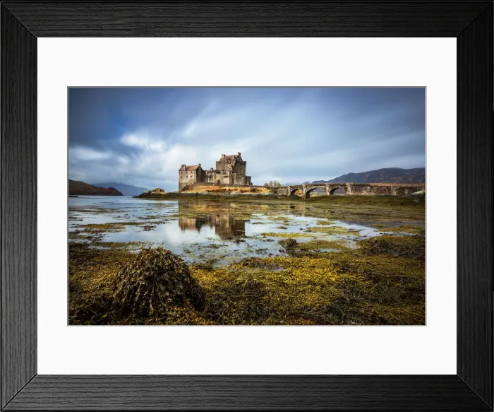 Framed Print : Eilean Donan Castle reflected, Loch Dutch, Kyle of Lochalsh, Highlands, Scotland Framed Print : Eilean Donan Castle reflected, Loch Dutch, Kyle of Lochalsh, Highlands, Scotland