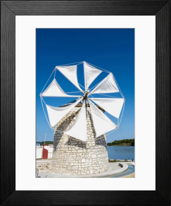 Framed Print : Croatia, Istria, Medulin, Windmill Framed Print : Croatia, Istria, Medulin, Windmill