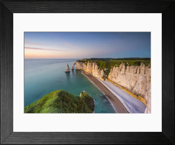 Framed Print : Sunset at Etretat, Octeville sur Mer, Le Havre, Seine Maritime, Normandy, France Framed Print : Sunset at Etretat, Octeville sur Mer, Le Havre, Seine Maritime, Normandy, France