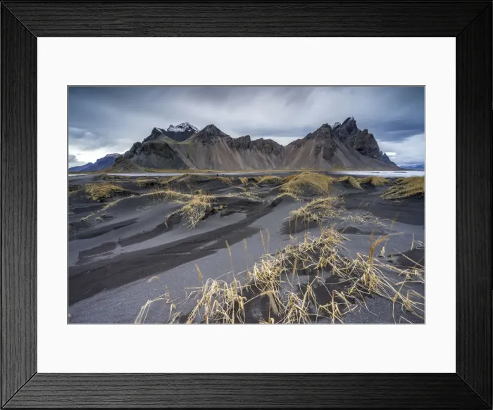 Framed Print : Landscape at Stokksnes, Eastern Iceland, Europe
