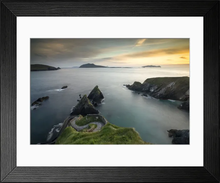Framed Print : Road to Dunquin Pier and its surroundings. Dunquin, Dingle Peninsula, Co. Kerry, Munster Framed Print : Road to Dunquin Pier and its surroundings. Dunquin, Dingle Peninsula, Co. Kerry, Munster