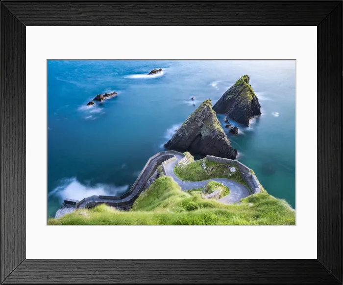 Framed Print : Road to Dunquin Pier. Dunquin, Dingle Peninsula, Co. Kerry, Munster, Ireland, Europe Framed Print : Road to Dunquin Pier. Dunquin, Dingle Peninsula, Co. Kerry, Munster, Ireland, Europe