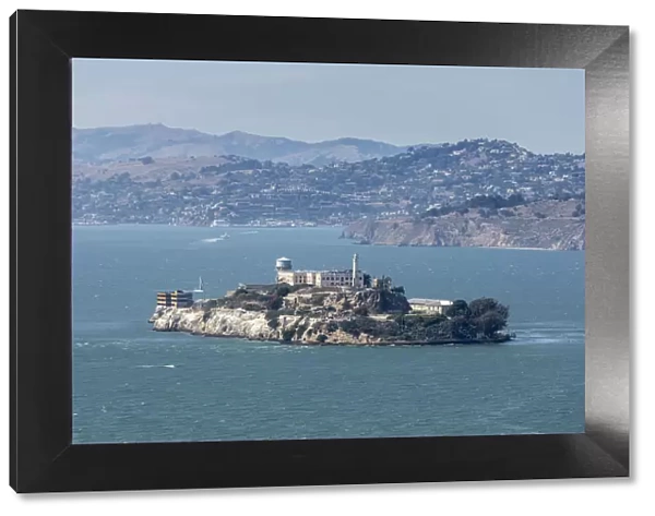 Alcatraz Island in the bay of San Francisco, Marin County, California, USA