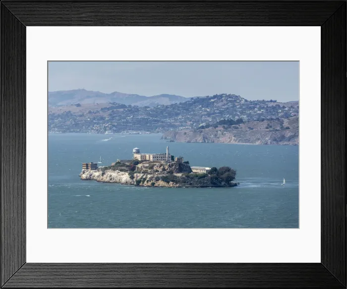 Framed Print : Alcatraz Island in the bay of San Francisco, Marin County, California, USA