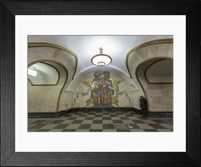 Framed Print : Russia, Moscow, Novoslobodskaya Metro