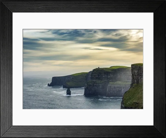 Framed Print : O Briens Tower and Breanan rock. Cliffs of Moher, Liscannor, Munster, Co Framed Print : O Briens Tower and Breanan rock. Cliffs of Moher, Liscannor, Munster, Co