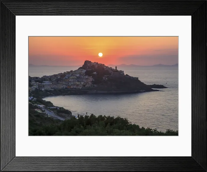 Framed Print : Sunset at Castelsardo, Sardinia, Italy Framed Print : Sunset at Castelsardo, Sardinia, Italy