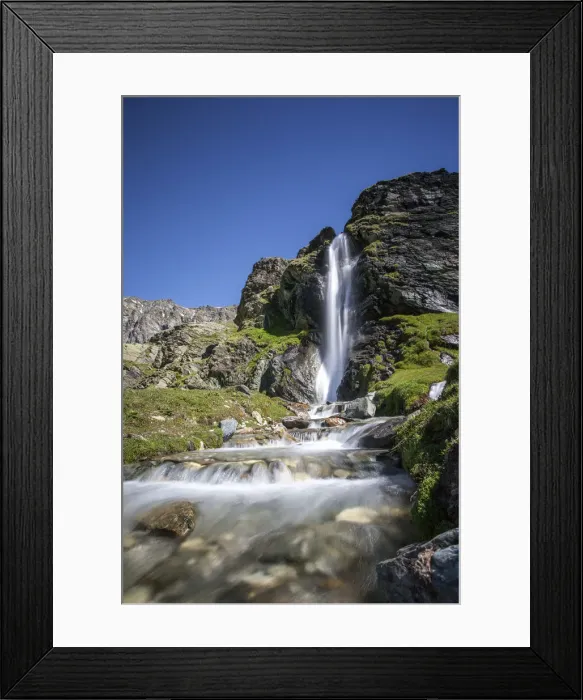 Framed Print : waterfall in Malenco Valley Lombardy, Italy Framed Print : waterfall in Malenco Valley Lombardy, Italy