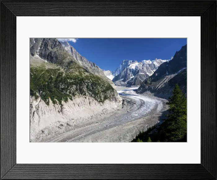 Framed Print : The Mar de Glace on the Mont Blanc Group, in the background the Grandes Jorasses, France