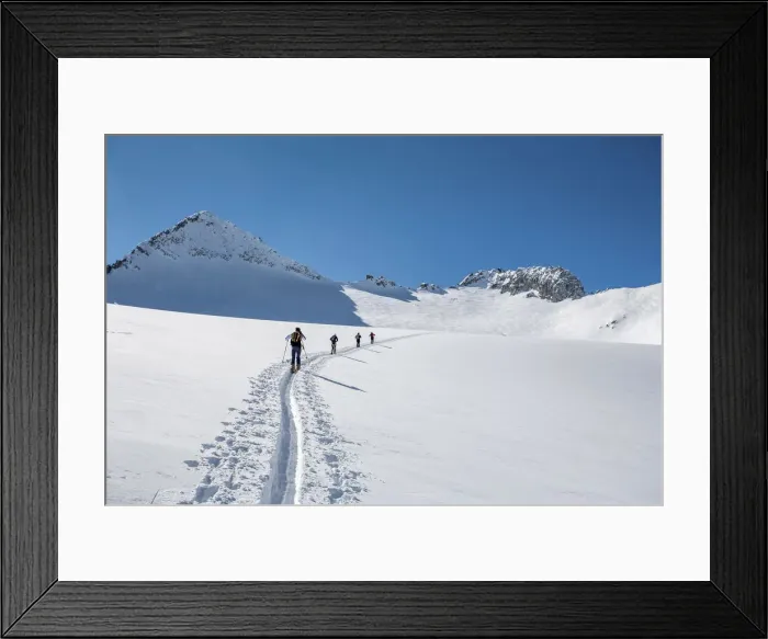 Framed Print : Adamello group, ski mountaineering at Pisgana glacier, Lombardy, Italy Framed Print : Adamello group, ski mountaineering at Pisgana glacier, Lombardy, Italy