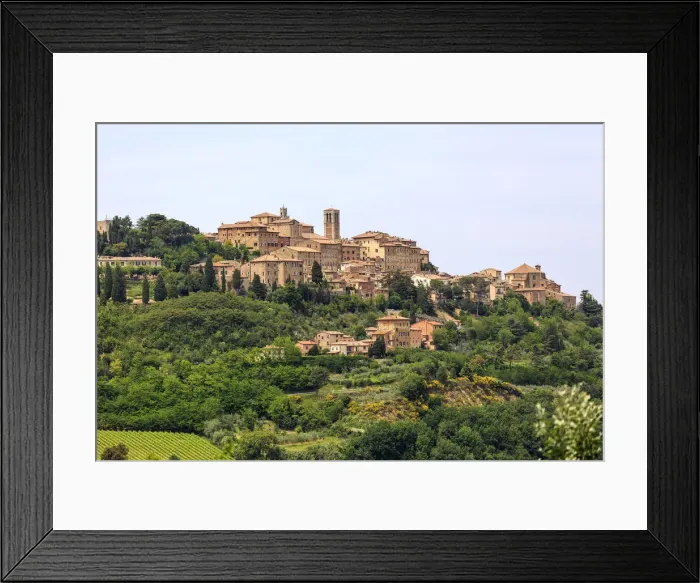 Framed Print : Italy, Tuscany, the village of Montepulciano on the hills tuscany, provence of Siena Framed Print : Italy, Tuscany, the village of Montepulciano on the hills tuscany, provence of Siena