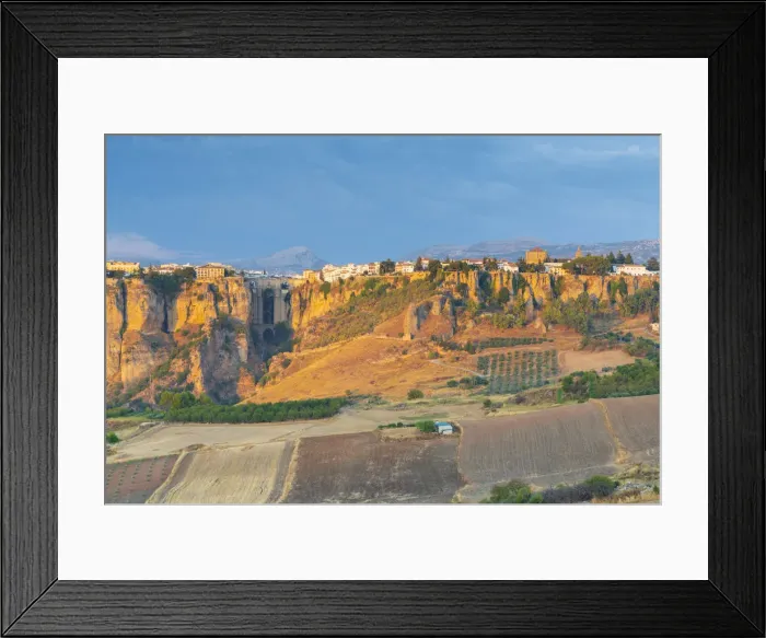 Framed Print : Rural landscape surrounding the citadel of Ronda on El Tajo gorge, Malaga province Framed Print : Rural landscape surrounding the citadel of Ronda on El Tajo gorge, Malaga province