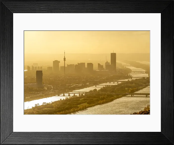 Framed Print : Vienna, Austria, Europe. View at sunrise of Vienna from Leopoldsberg Framed Print : Vienna, Austria, Europe. View at sunrise of Vienna from Leopoldsberg
