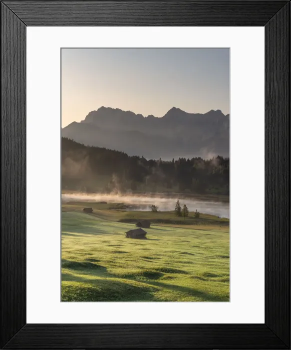 Framed Print : Gerold Lake, KrAon, Garmisch-Partenkirchen district, Upper Bavaria, Bavaria, Germany