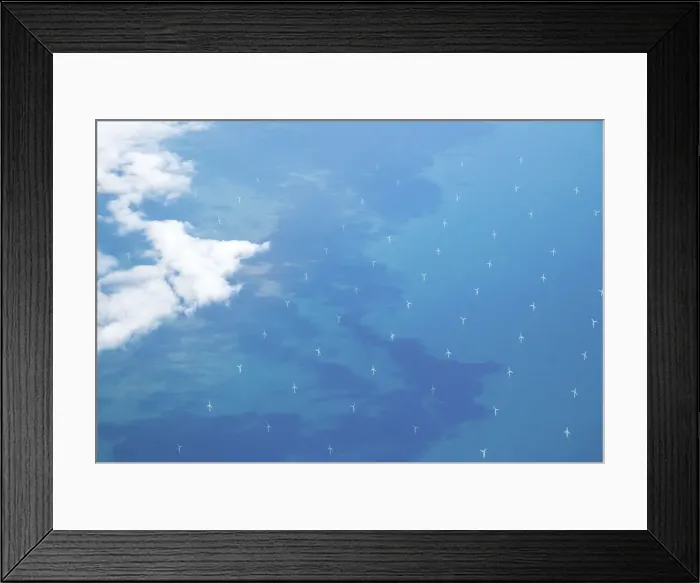 Framed Print : Offshore wind farm off the the east coast of UK Framed Print : Offshore wind farm off the the east coast of UK