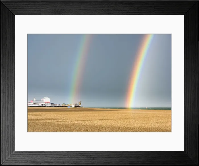 Framed Print : Rainbows above the beach, Great Yarmouth, Norfolk, UK Framed Print : Rainbows above the beach, Great Yarmouth, Norfolk, UK