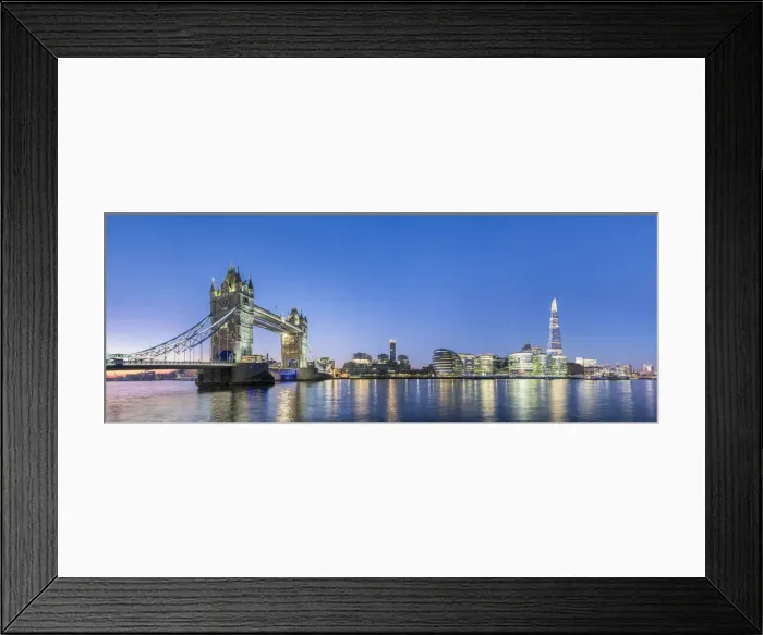 Framed Print : United Kingdom, England, London. Tower Bridge and modern skyline of Southwark on