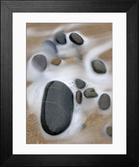 Framed Print : Wave and pebbles, Sandymouth Beach, Cornwall, UK Framed Print : Wave and pebbles, Sandymouth Beach, Cornwall, UK