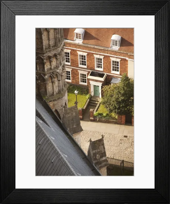 Framed Print : Lincoln, England. Ancient city streets