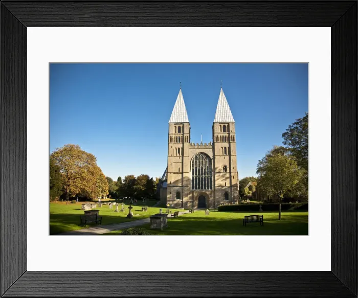 Framed Print : Southwell, England. The Norman minster Framed Print : Southwell, England. The Norman minster