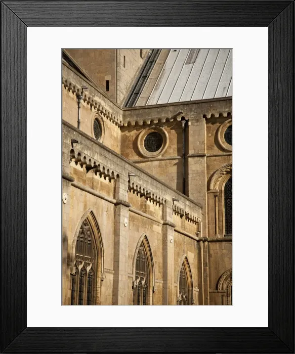 Framed Print : Southwell, England. Southwell MinsterThe impeccable stonework of the Norman minster