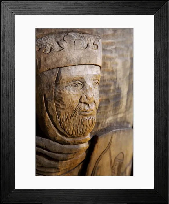 Framed Print : England. A carving of an ancient king at Lincoln castle Framed Print : England. A carving of an ancient king at Lincoln castle