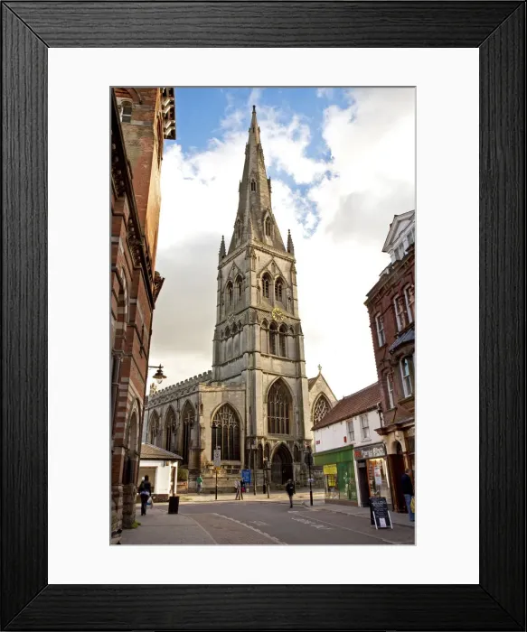 Framed Print : Newark, England. The tower of newarks medieval parish church Framed Print : Newark, England. The tower of newarks medieval parish church