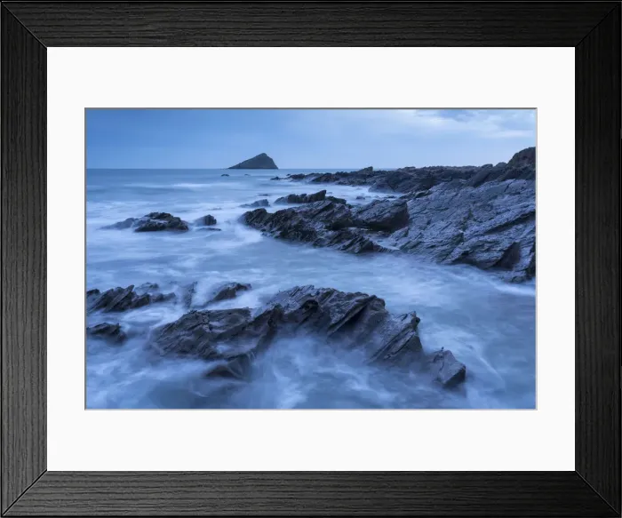 Framed Print : The Great Mewstone off the shore of Wembury Bay, South Hams, Devon, England. Spring Framed Print : The Great Mewstone off the shore of Wembury Bay, South Hams, Devon, England. Spring
