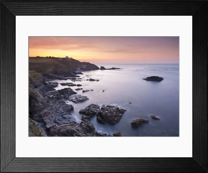 Framed Print : Dramatic view over Polpeor Cove to Lizard Point at sunrise, Lizard Peninsula, Cornwall Framed Print : Dramatic view over Polpeor Cove to Lizard Point at sunrise, Lizard Peninsula, Cornwall