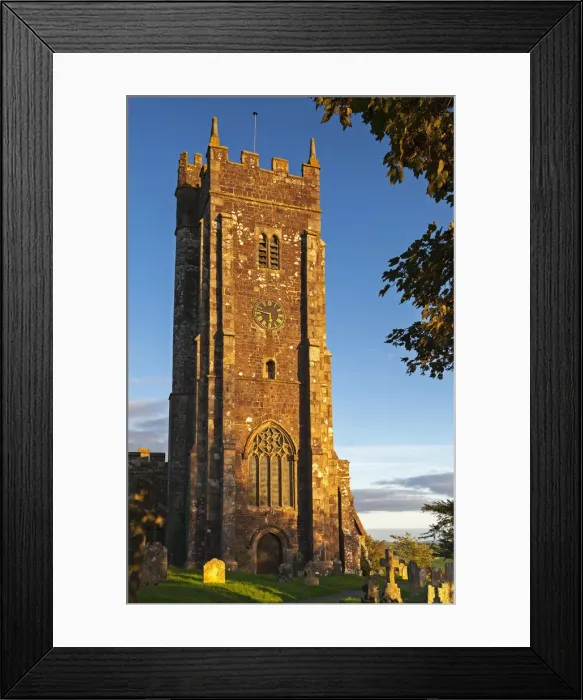 Framed Print : Rural parish church in the rolling countryside, Morchard Bishop, Devon, England Framed Print : Rural parish church in the rolling countryside, Morchard Bishop, Devon, England