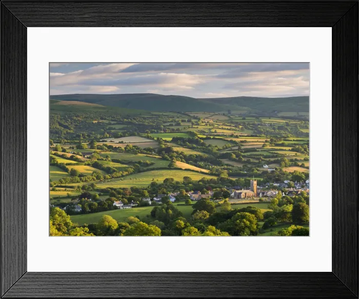 Framed Print : Moretonhampstead church surrounding by rolling Dartmoor countryside, Devon, England Framed Print : Moretonhampstead church surrounding by rolling Dartmoor countryside, Devon, England